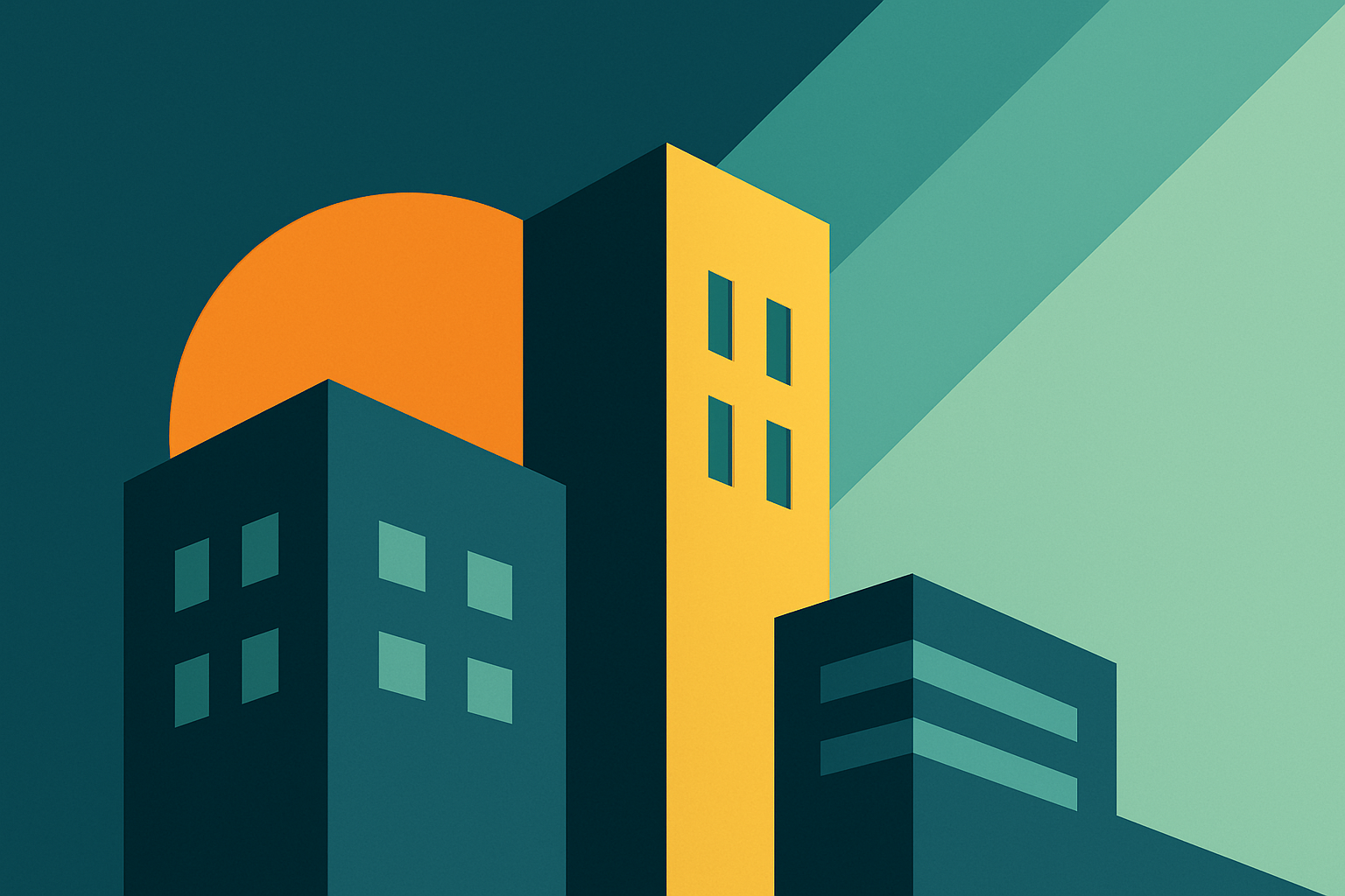 Modern cityscape illustration